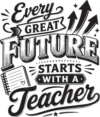 Fototapeta premium Teacher Quotes SVG Bundle, Teaching Typography Sublimation Design, Motivational School Sayings for T-Shirts, Classroom Teacher Appreciation Lettering Vector Set