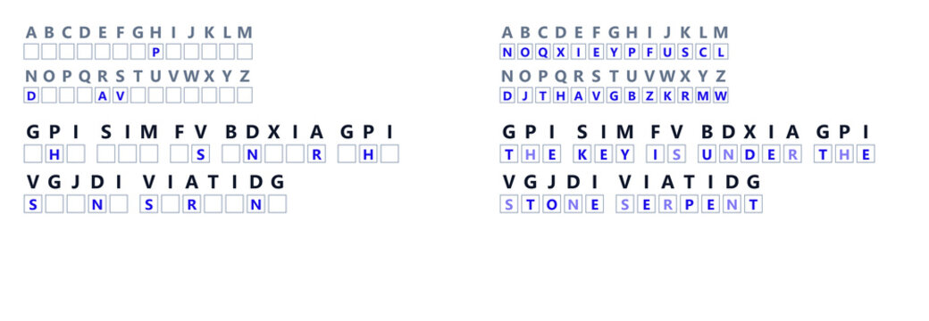 Mystery word puzzle. Cryptogram. Encrypted quote. Hidden message puzzle