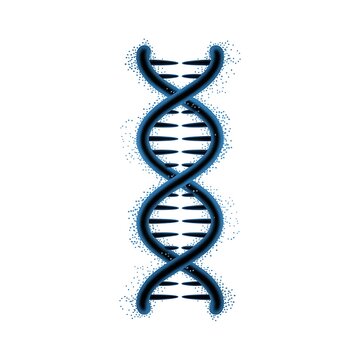 A stylized representation of the double helix structure of dna molecule.