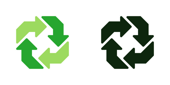 Recycle Symbol Line Icon, Outline Symbol for Waste Management, Environmental Protection, Eco Sustainability, Material Reuse, and Garbage Processing. Vector Sign Icon.