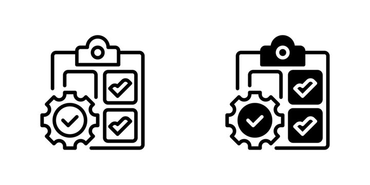 Project Management Line Icon, Outline Symbol for Task Delegation, Workflow Organization, Resource Allocation, Progress Tracking, and Team Leadership. Vector Sign Icon.