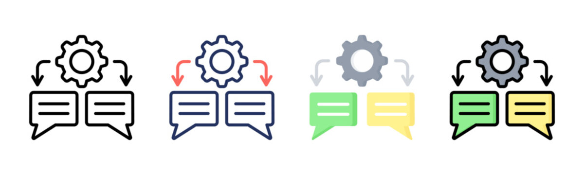 Feedback icon set multiple style collection