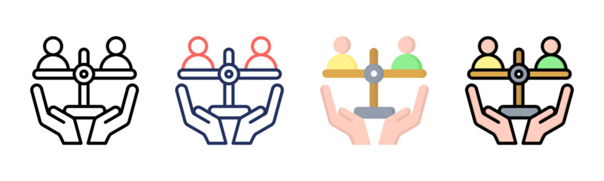 Fair icon set multiple style collection
