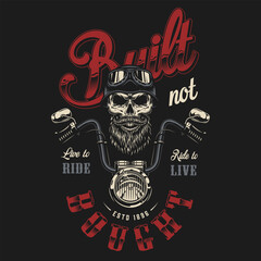Fototapeta premium Biker skull design