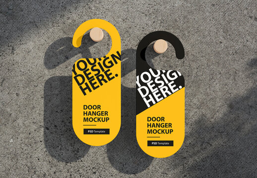 Door Hanger Mockup two sides