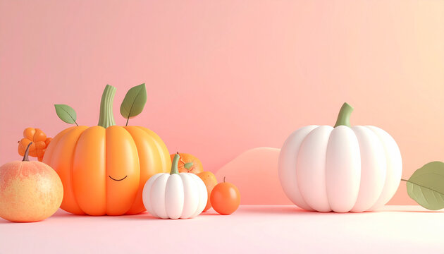 Minimalist Pastel Pumpkin