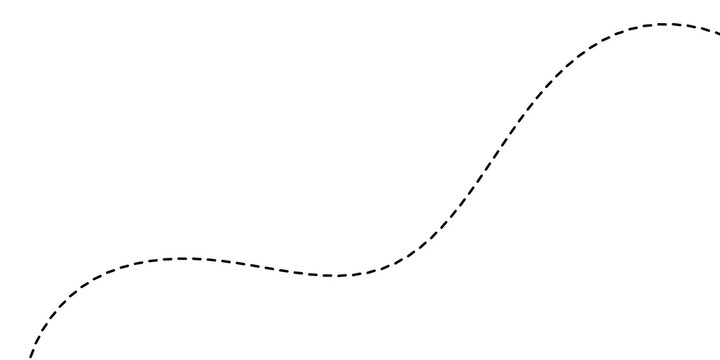 Abstract flowing dotted line creating a gentle curve, representing a smooth path or continuous movement for design elements and minimalist aesthetics in digital art