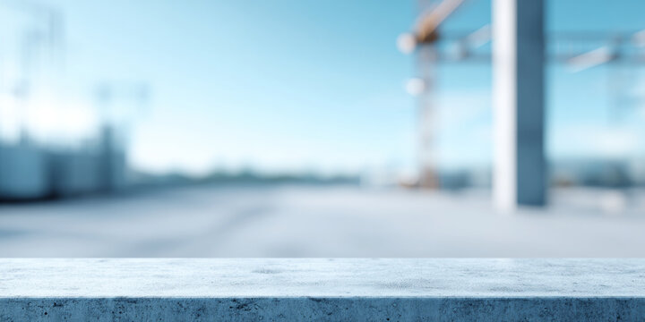Empty concrete surface with blurred background