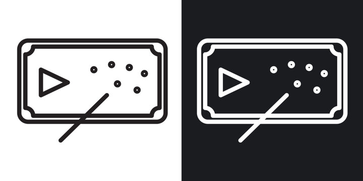 Pool table outlined icon vector collection.