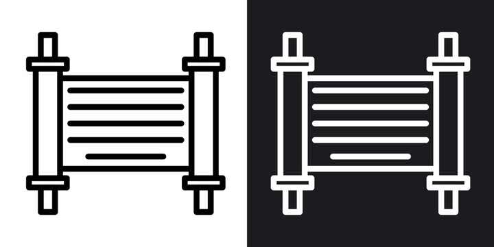 Scrolls outlined icon vector collection.