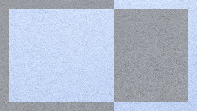 Textured gray, light blue paper background with frame and geometric panel. Template for presentation with copy space