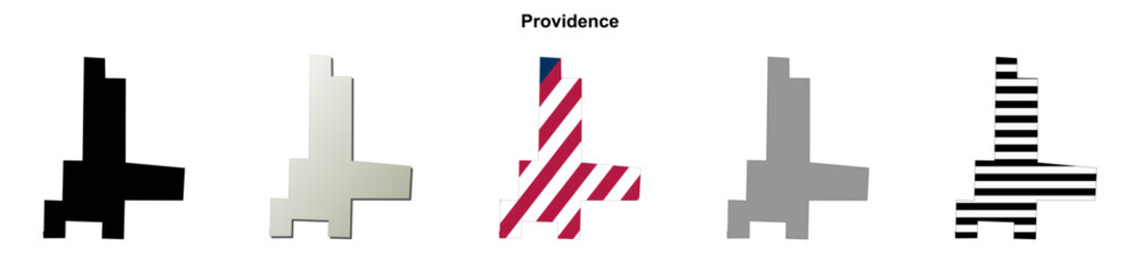 Obraz premium Providence (Alabama) blank outline map
