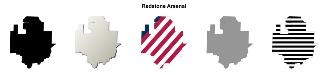Fototapeta premium Redstone Arsenal (Alabama) blank outline map