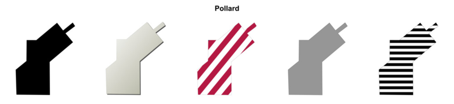 Pollard (Alabama) blank outline map