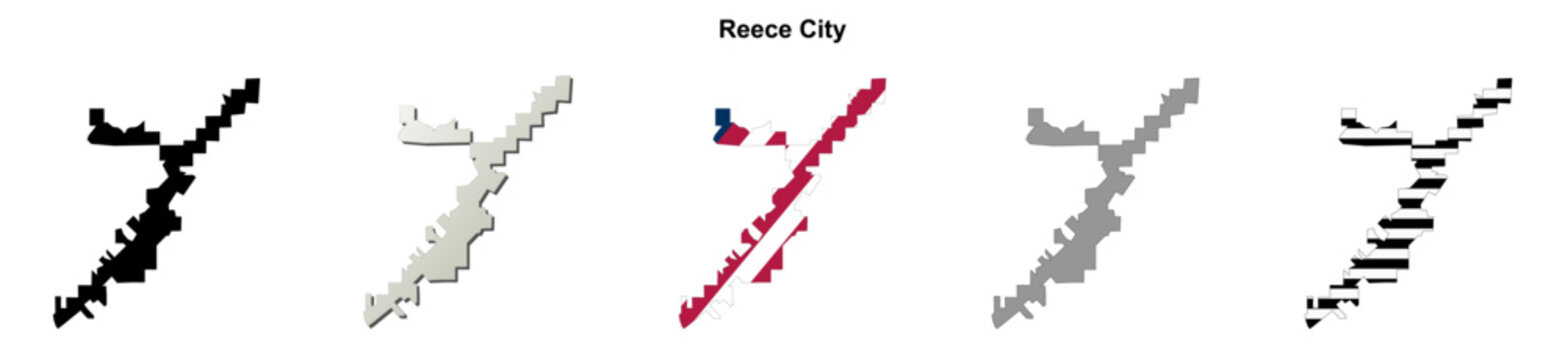 Reece City (Alabama) blank outline map