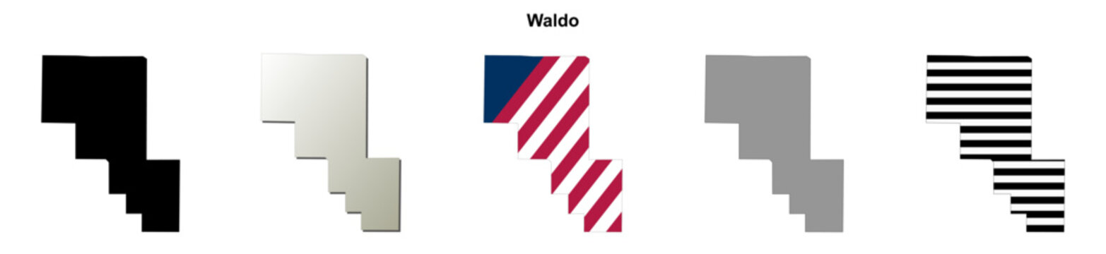 Waldo (Alabama) blank outline map