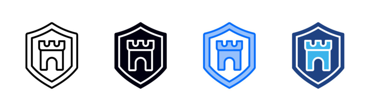 National Security Agency icon set multiple style collection