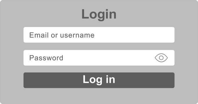 Print, User login , Log user interface, Mobile Login page, users typing passwords navigate, login access, username and password field, application sign in, login mobile interface, Login page design Fo