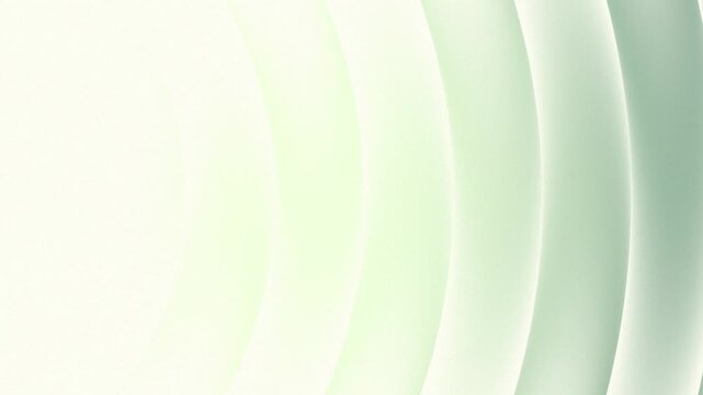 Clean abstract presentation background with copy space, soft green flowing gradient bands and smooth modern motion animation for business visuals and minimal digital layouts