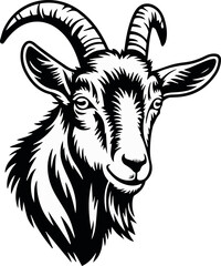 Goat head portrait for farm and livestock © Icons Queen