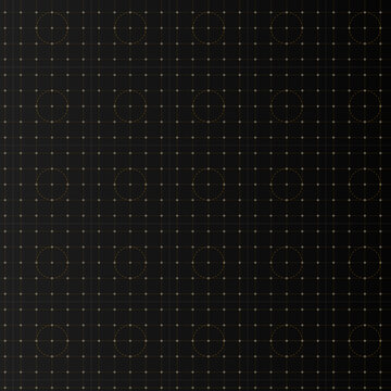 Futuristic gold grid design featuring tactical crosshairs and circular patterns on black background for digital tech illustration