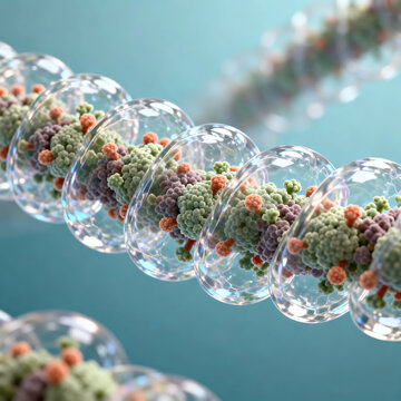 High-quality 3D rendering of the mumps virus, with a clear spiral envelope structure.