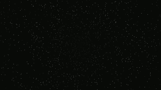 4K Elegant White Particles Vortex. Infinite Moving Dots on Black Screen Vj Loop