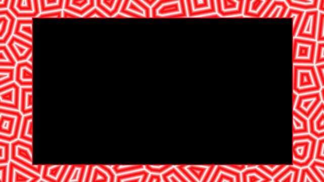 Vibrant Red Neon Geometric Frame Animation