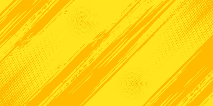 Modern Retro comic yellow background raster gradient halftone  stock vector sports