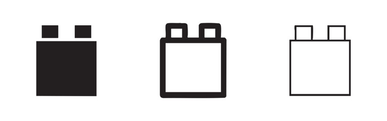 Obraz premium Plastic block or generic connector icon set