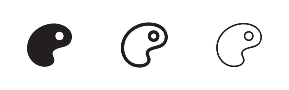Kidney Bean Legume Icon Set