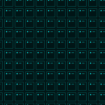 Abstract cyan server grid pattern representing digital data storage and cloud computing network infrastructure illustration