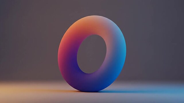 3D rendered torus with gradient colors.