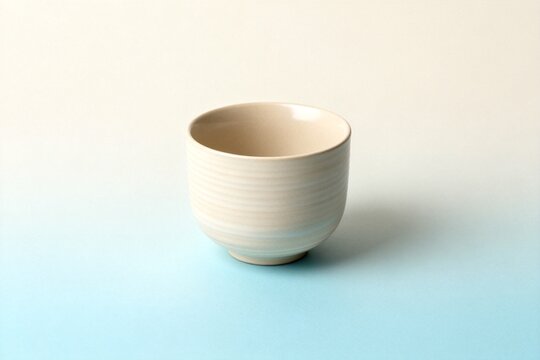 Ceramic cup on gradient background