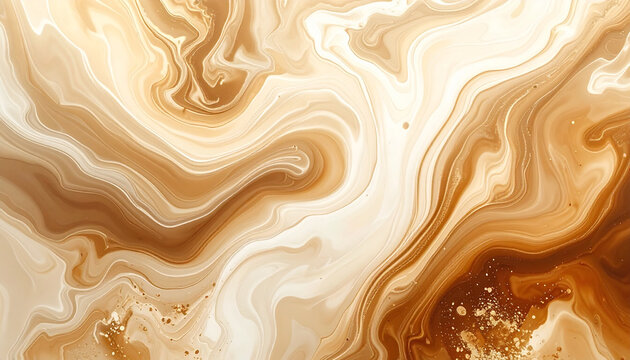 Abstract swirls of brown and beige creating a fluid and textured background