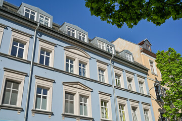 Obraz premium Wohnhaus, Altbau, Merseburger Straße, Lindenau, Leipzig, Sachsen, Deutschland