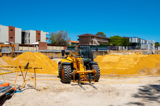Telescopic Handler on Construction Site