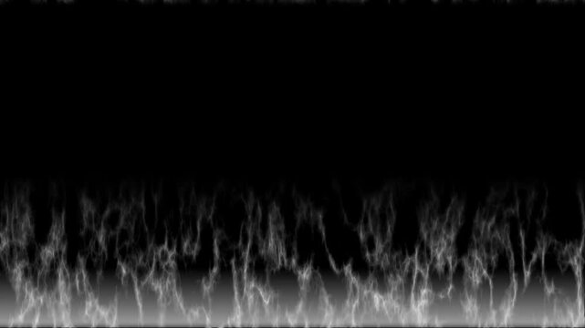 Glowing seamless loop Smoke frame. White steam frame isolated  white steam evaporates in the frame, glowing Smoke Loop Abstract white smoke frame with black center hole for overlay background. 4k