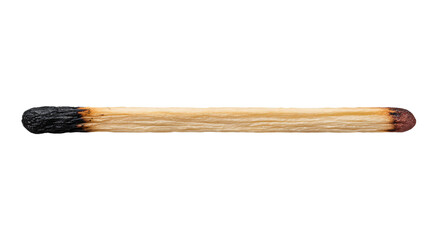 Naklejka premium Burned Matchstick on Transparent Background - Professional Cut Out Image