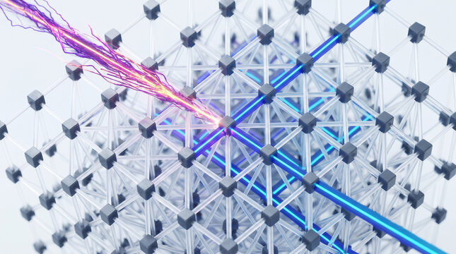 Premium 3D Render of Post Quantum Cryptography PQC Migration Platform and Lattice Based Enterprise Data Security SaaS Defense Infrastructure