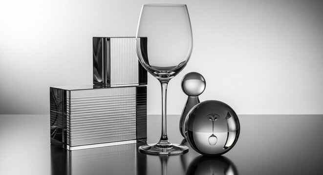 Luxury Glass and Metal Still Life