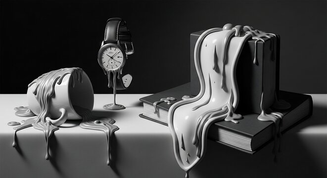 Melting Vintage Clock Art