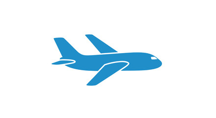 Naklejka premium airplane icon flat blue design on white background