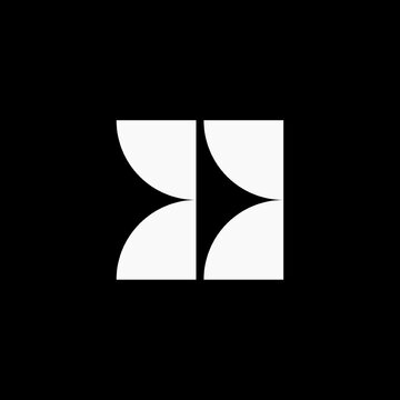 abstract black and white logo