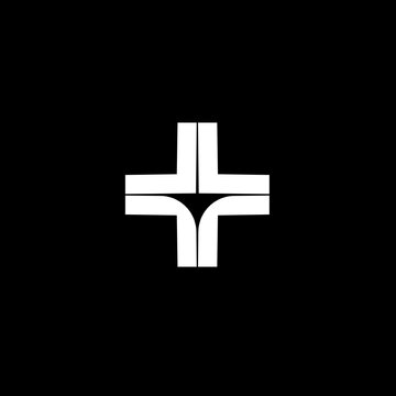 cross on black