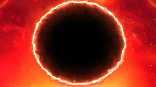Dynamic Red Fire Ring Motion Graphic