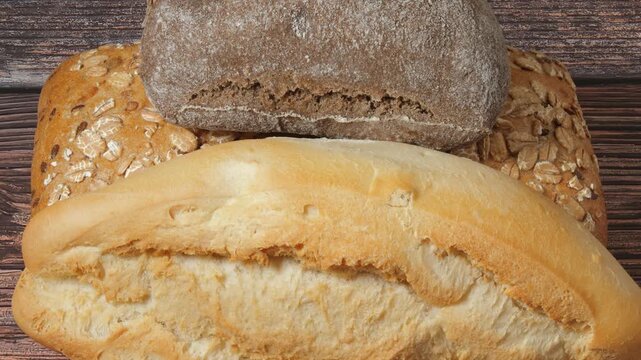 white rye bread with seeds, healthy, organic food