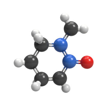 Detailed ball-and-stick model of a proline molecule with polished atomic spheres in a studio setting over a transparent background. Scientific accuracy concept