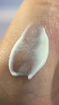Footage video lotion try on hand close up detail texture