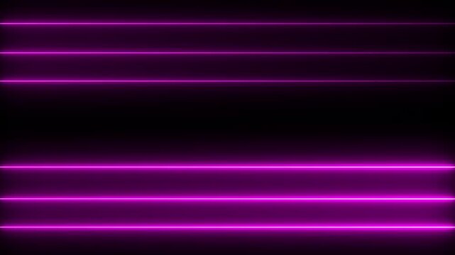 Abstract red neon colored animation of computer generated lights background. Neon light saber lines on black background
